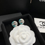 Fashion Green and White earrings