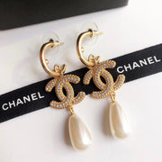 Golden Pearl Earrings