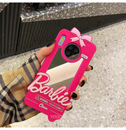 Cartoon makeup mirror phone case