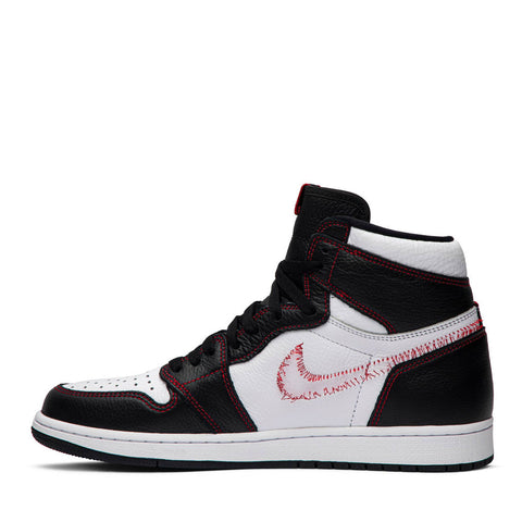 NIKE AIR JORDAN1 RETRO HIGH DEFIANT WHITE BLACK GYM RED (NEW)