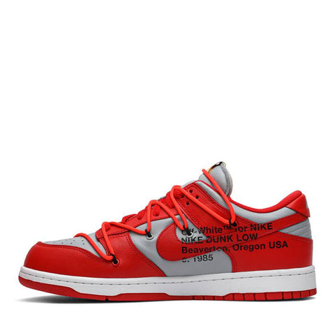 NIKE X OFF WHITE DUNK LOW UNIVERSITY RED (NEW)