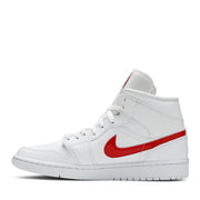 NIKE AIR JORDAN1 MID WHITE UNIVERSITY RED (NEW)