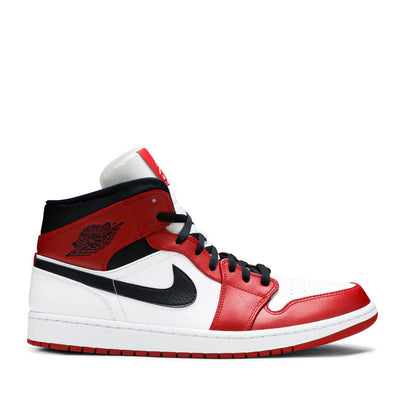 NIKE AIR JORDAN1 MID CHICAGO WHITE HEEL (NEW) -