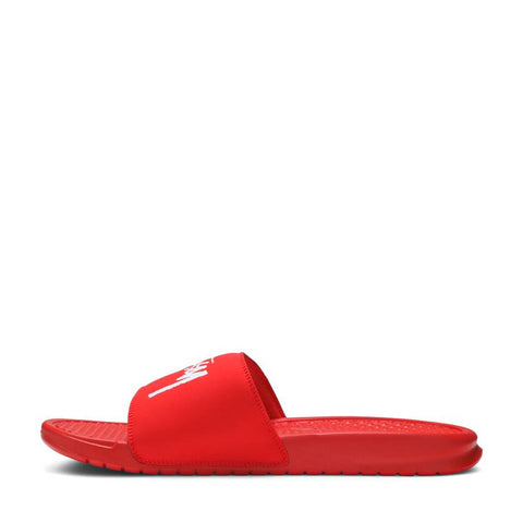 NIKE X STUSSY BENASSI HABANERO RED SLIDES (NEW) -