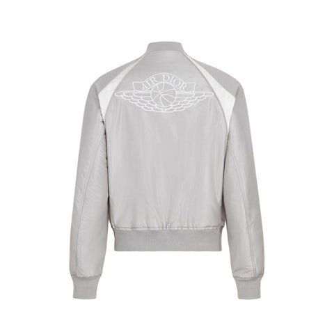 DIOR X AIR JORDAN BOMBER JACKET GREY (NEW) - -