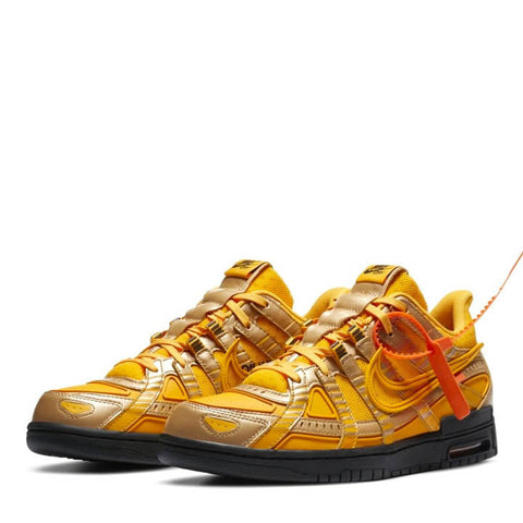 NIKE X OFF WHITE AIR RUBBER DUNK UNIVERSITY GOLD (NEW)