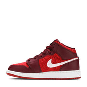 NIKE AIR JORDAN1 MID SE GS GYM RED QUILT (NEW)