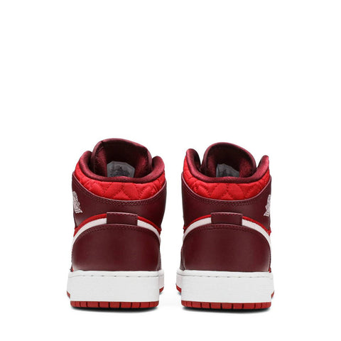 NIKE AIR JORDAN1 MID SE GS GYM RED QUILT (NEW)