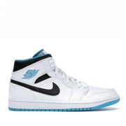 NIKE AIR JORDAN1 MID WHITE LASER BLUE (NEW)