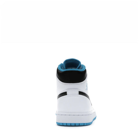 NIKE AIR JORDAN1 MID WHITE LASER BLUE (NEW)