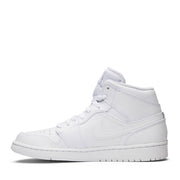 NIKE AIR JORDAN1 MID TRIPLE WHITE (NEW)