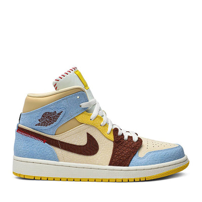 NIKE AIR JORDAN1 MID SE FEARLESS MAISON CHATEAU ROGUE (NEW) -