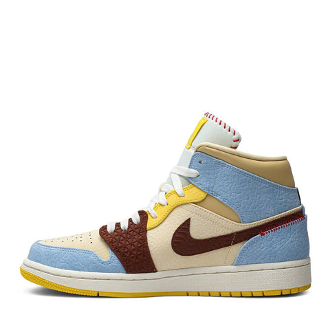 NIKE AIR JORDAN1 MID SE FEARLESS MAISON CHATEAU ROGUE (NEW) -