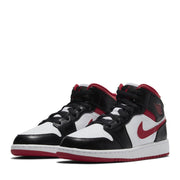 NIKE AIR JORDAN1 MID GYM RED BLACK GS (NEW)