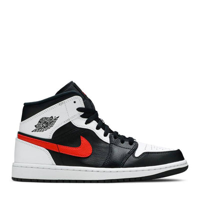 NIKE AIR JORDAN1 MID BLACK CHILE RED (NEW)