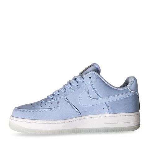 NIKE AIR FORCE 1 07' ESSENTIAL REFLECTIVE ALUMINIUM METALLIC LUST BLUE (NEW) -