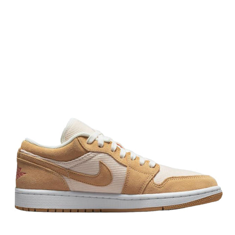 NIKE AIR JORDAN1 LOW CORDUROY SUEDE TWINE ORANGE QUARTZ (NEW) -