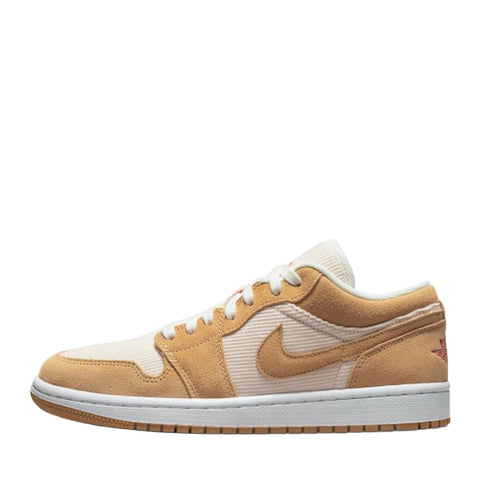 NIKE AIR JORDAN1 LOW CORDUROY SUEDE TWINE ORANGE QUARTZ (NEW) -