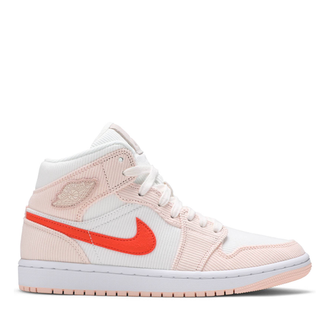 NIKE AIR JORDAN1 MID SAIL ORANGE QUARTZ CORDUROY (NEW)