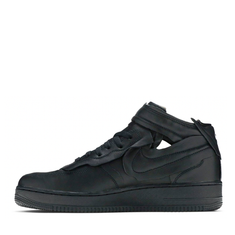 NIKE X COMME DES GARCONS AIR FORCE1 MID BLACK (NEW)