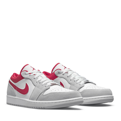 NIKE AIR JORDAN1 LOW LIGHT SMOKE GREY GYM RED (NEW)