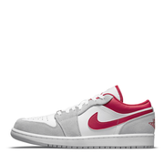 NIKE AIR JORDAN1 LOW LIGHT SMOKE GREY GYM RED (NEW)