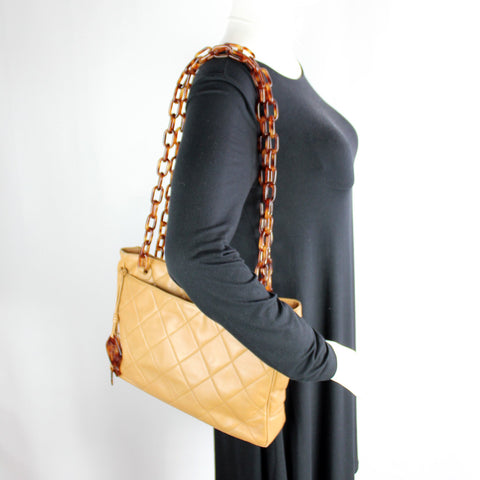 Quilted Lambskin Tortoise Shell Straps