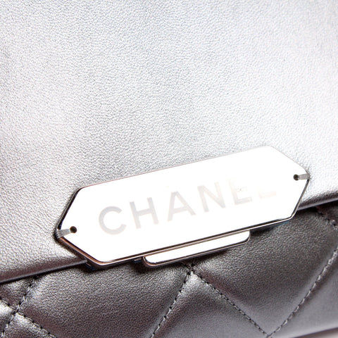 Chain Clutch Retro Label Lambskin 23M