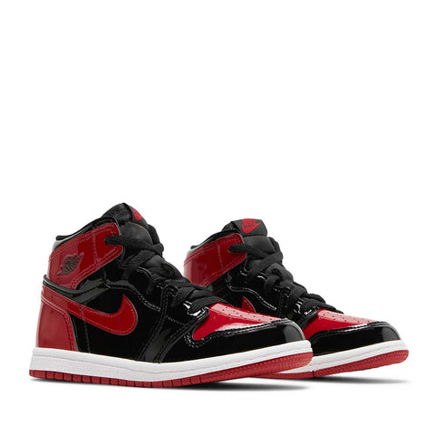 NIKE AIR JORDAN1 HIGH PATENT BRED TODDLER (NEW) -