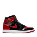 NIKE AIR JORDAN1 HIGH PATENT BRED PRESCHOOL (NEW) -