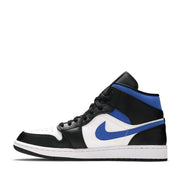 NIKE AIR JORDAN1 MID BLACK RACER BLUE WHITE (NEW) -