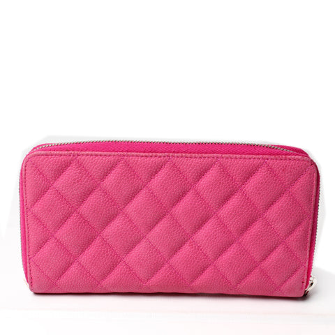 CC Caviar Long Zip Around Wallet