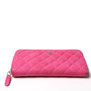 CC Caviar Long Zip Around Wallet