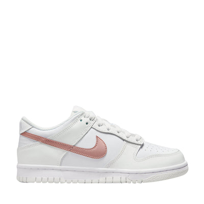 NIKE DUNK LOW WHITE METALLIC PINK GS (NEW)