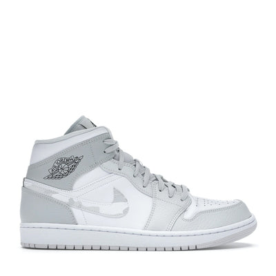 NIKE AIR JORDAN1 MID WHITE GREY CAMO (NEW)