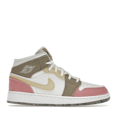 NIKE AIR JORDAN 1 MID GS PASTEL GRIND (NEW)