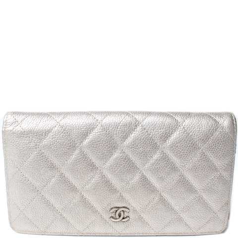 CC Quilted Caviar Yen Wallet