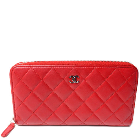 CC Long Zip Around Wallet Lambskin 14M