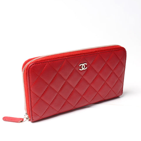 CC Long Zip Around Wallet Lambskin 14M