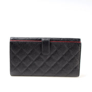 CC Long French Flap Wallet Quilted Caviar