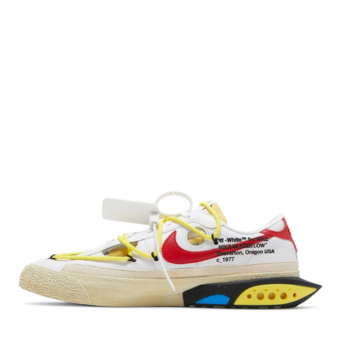 NIKE X OFF WHITE BLAZER LOW WHITE UNIVERSITY RED (NEW)