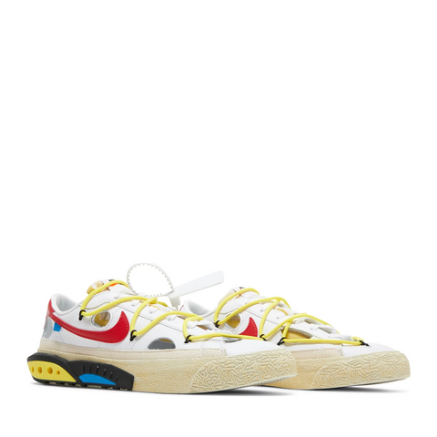 NIKE X OFF WHITE BLAZER LOW WHITE UNIVERSITY RED (NEW)