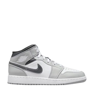 NIKE AIR JORDAN1 MID GS LIGHT SMOKE GREY ANTHRACITE (NEW)