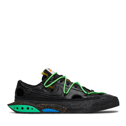 NIKE X OFF WHITE BLAZER LOW BLACK ELECTRO GREEN (NEW)