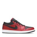 NIKE AIR JORDAN1 LOW REVERSE BRED PEBBLED SWOOSH GS (NEW)