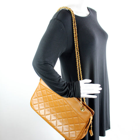 Quilted Vintage Large Shoulder Bag