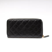 CC Small Zip Around Wallet Caviar