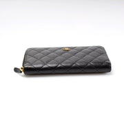 CC Small Zip Around Wallet Caviar