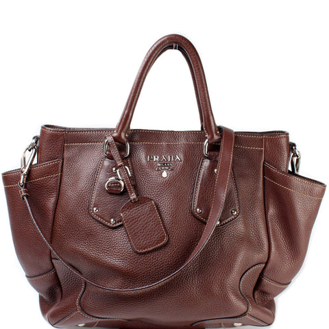 Vitello Daino Side Pocket Leather Tote