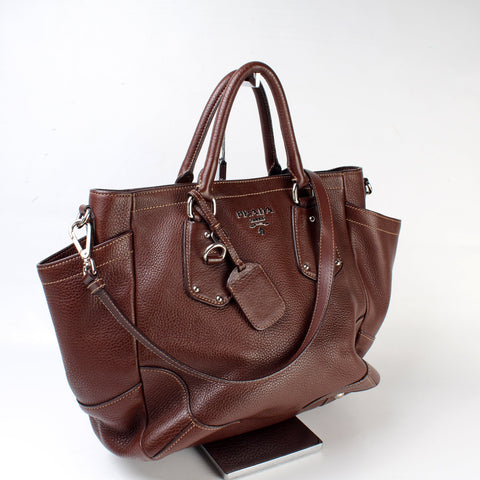 Vitello Daino Side Pocket Leather Tote